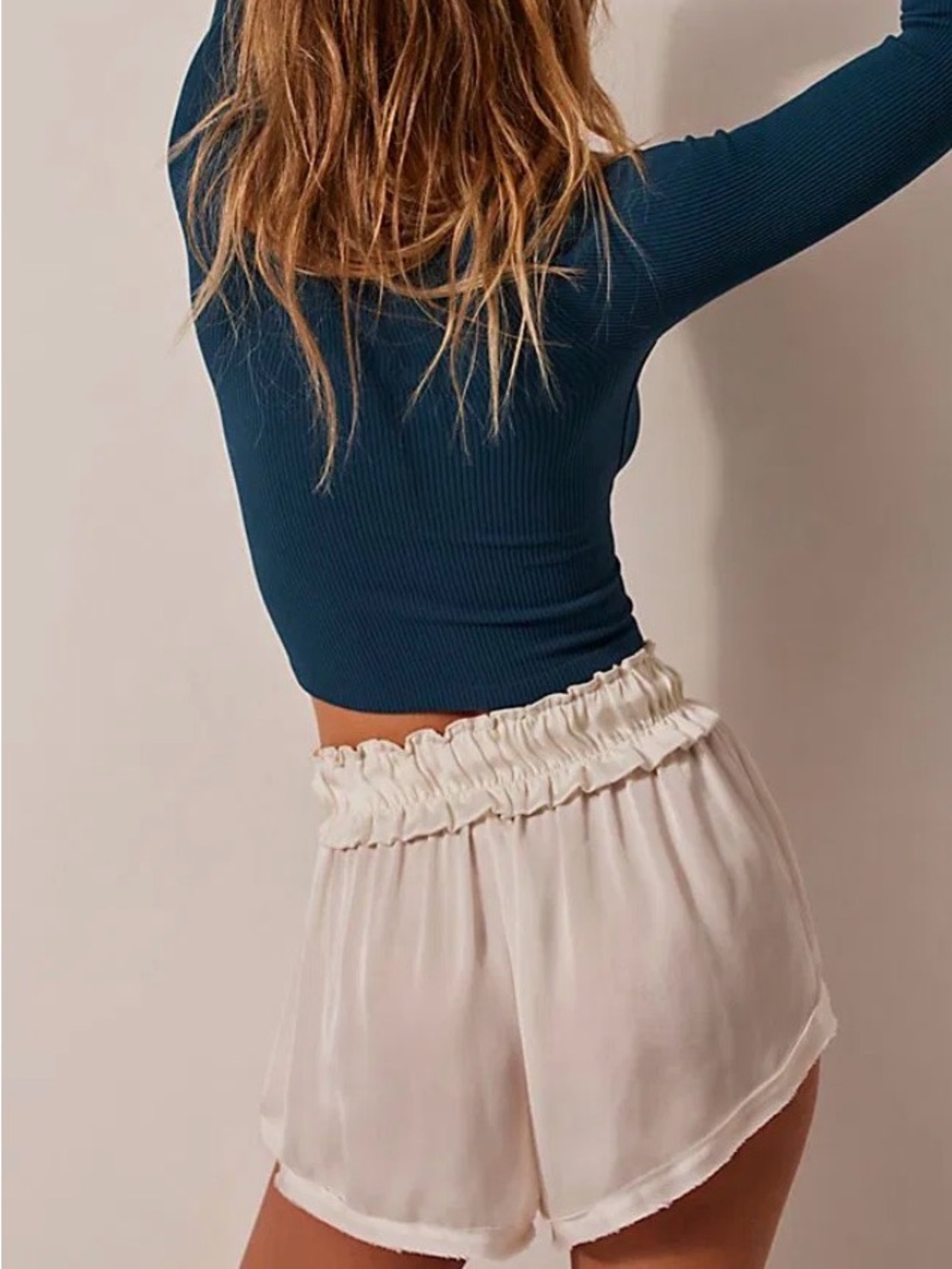 Free People Intimately - Meg Seamless Long-Sleeve Cami Size XS/S in Teal Color - Picture 2 of 8